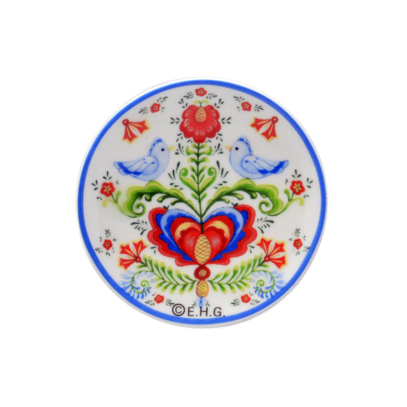 Fridge Magnet Lovebirds Plate