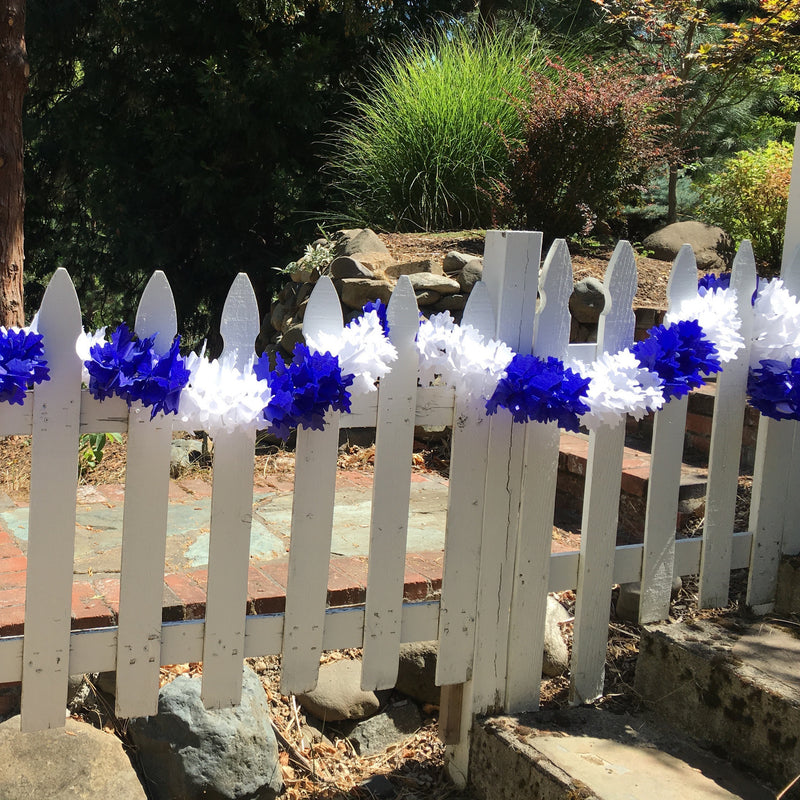 Blue and White Oktoberfest Pageant Garland Decoration 14 Feet - OktoberfestHaus.com
 - 5