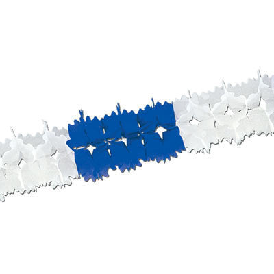 Blue and White Oktoberfest Pageant Garland Decoration 14 Feet - OktoberfestHaus.com
 - 3