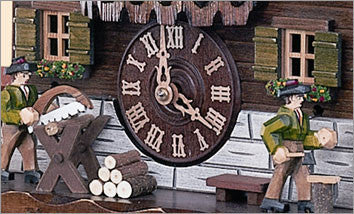 Schneider Black Forest 13" Musical Wood Chopper and Sawyer Eight Day Movement German Cuckoo Clock - OktoberfestHaus.com
 - 2