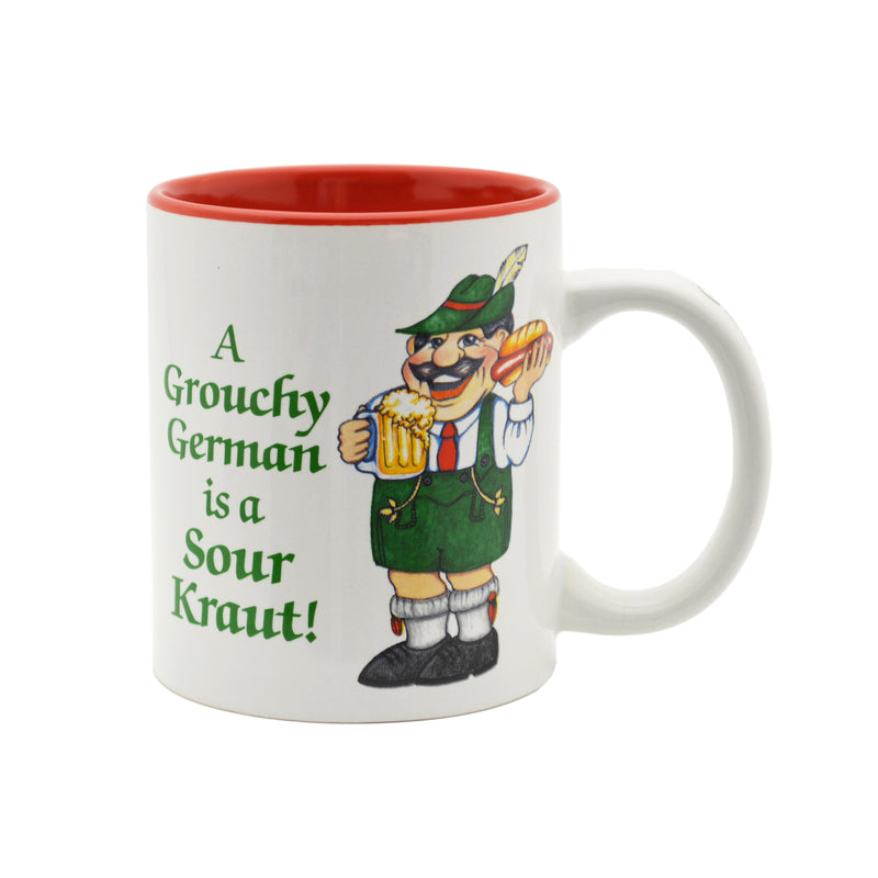 "A Grouchy German Is A Sour Kraut" German Gift Idea Mug - 1 OktoberfestHaus.com