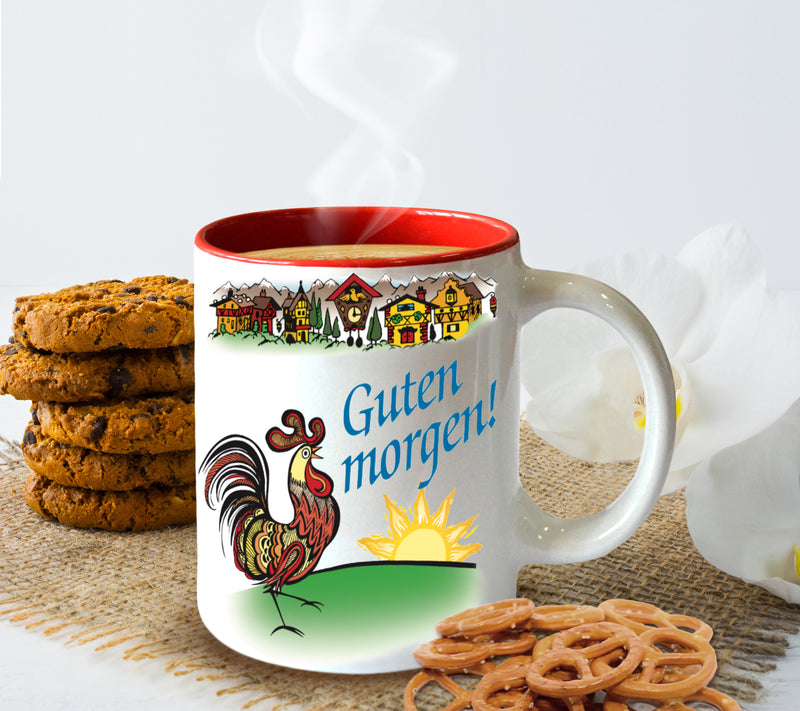 German Gift Idea Coffee Cup "Guten morgen"