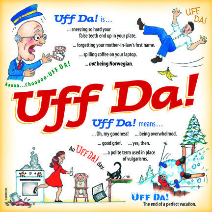 Uff Da Gift Idea Wall Tile - OktoberfestHaus.com
 - 1