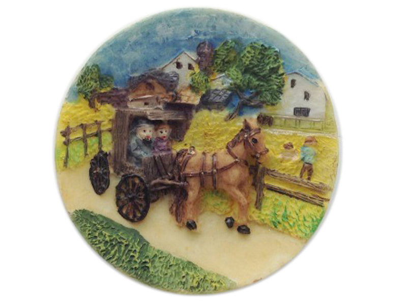 Amish Buggies Unique Plate Magnet Gift Idea - OktoberfestHaus.com
 - 1