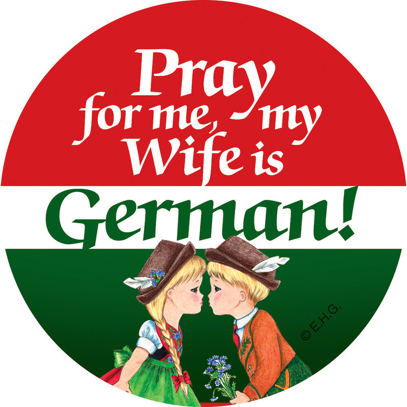 Magnetic Button: German Wife - OktoberfestHaus.com
 - 1