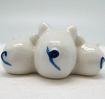 Porcelain Animals Miniatures Delft Blue Pig - OktoberfestHaus.com
 - 2