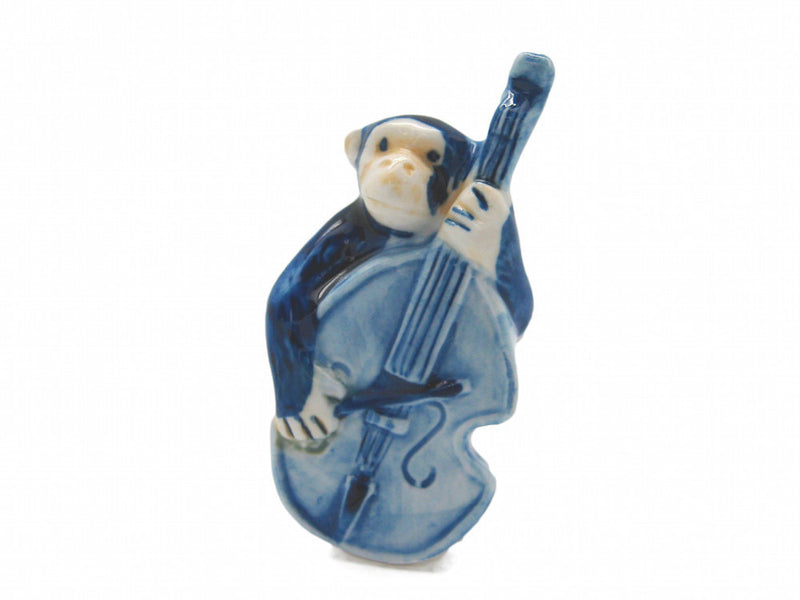 Miniature Musical Instrument Blue Monkey With Bass - OktoberfestHaus.com
 - 1