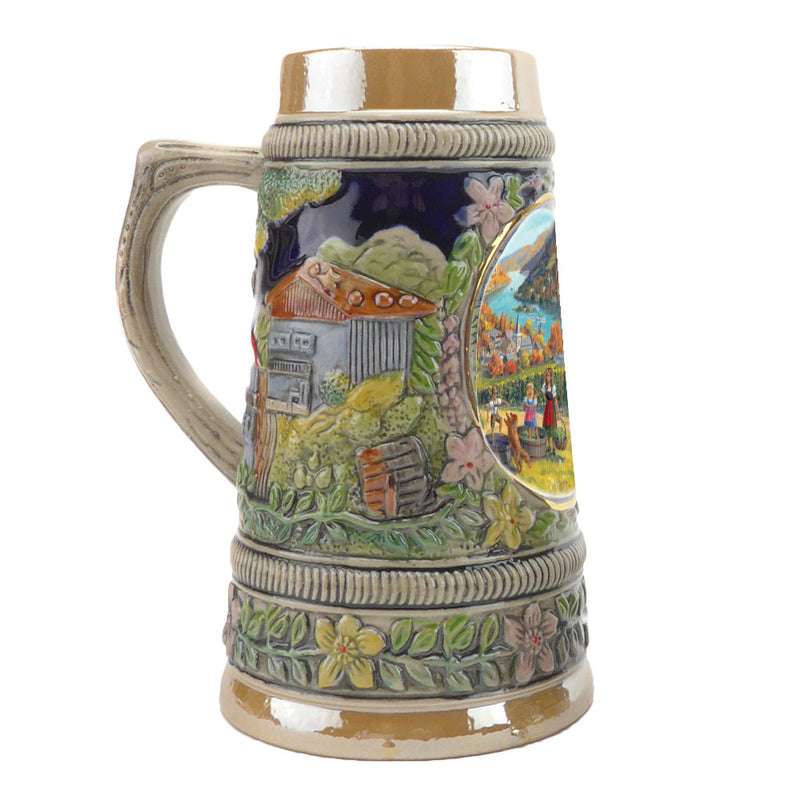 Germanic Fall Ceramic Shot Beer Stein Collectible -3