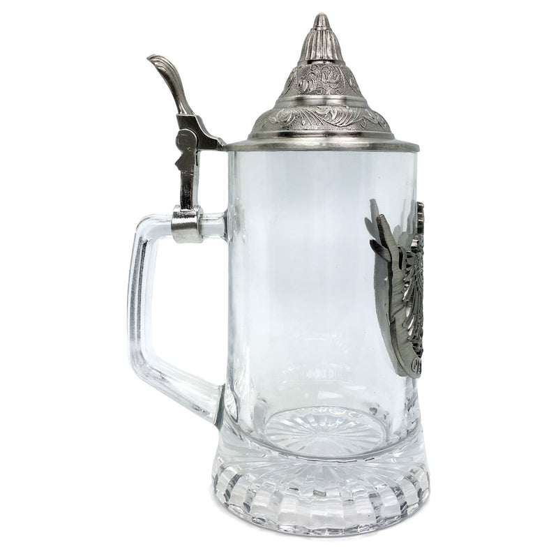 .5L Eagle Medallion Lidded Glass Mug -2