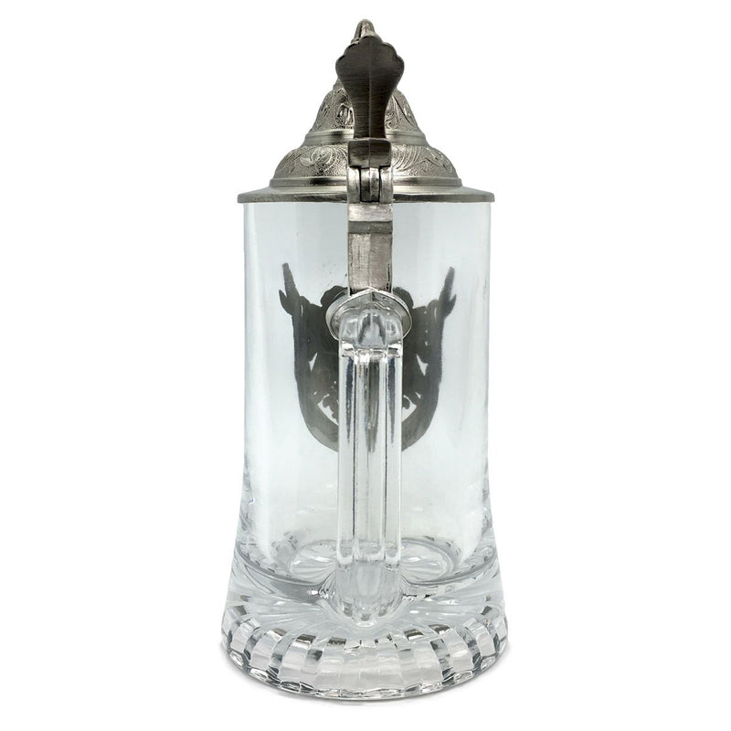 .5L Eagle Medallion Lidded Glass Mug -3