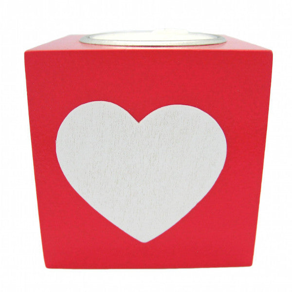 German Gift Idea Square Heart Votive Red - OktoberfestHaus.com
 - 1